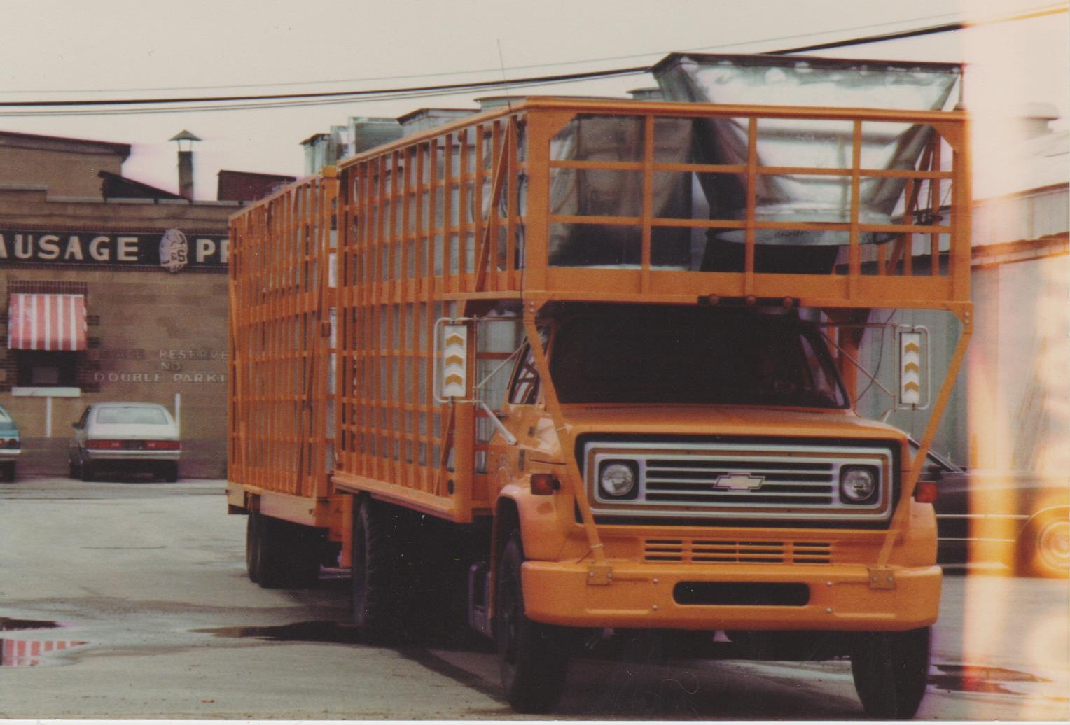 A Truck Carrying Steel Products